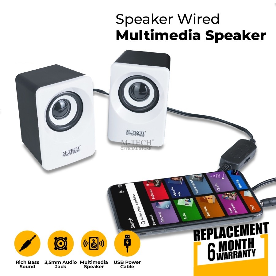 M tech speaker a2 white